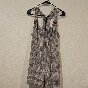 Vintage Born In American Plaid Romper 11/12 Made In U.s.a.
